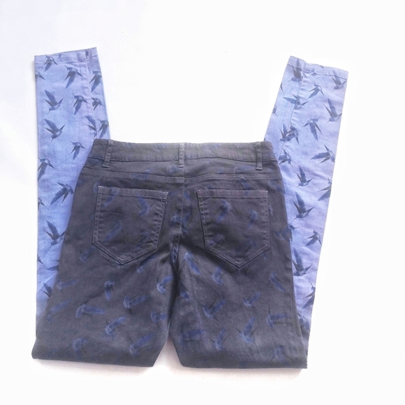 BUFFALO David Bitton skinny Jeans Pants Ombre Humming Bird Pattern Sz 26 - Picture 9 of 10